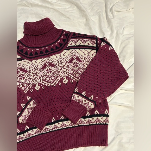 Vintage Holiday Christmas Turtleneck Sweater - S - Picture 3 of 7